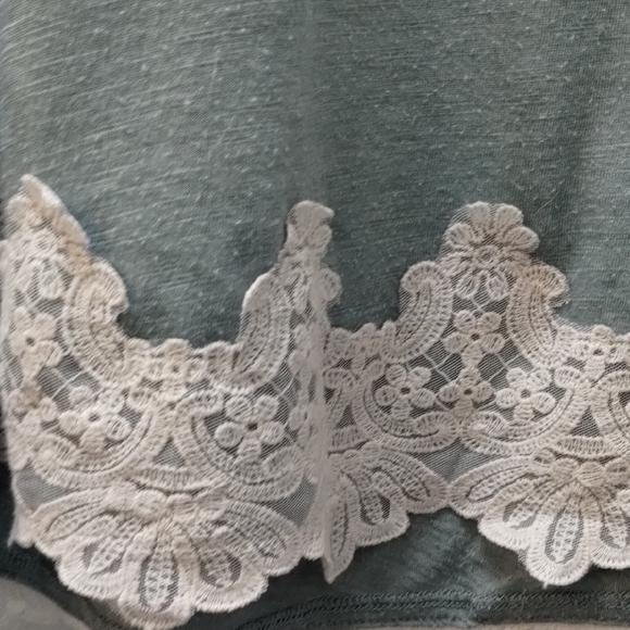 Jolt Women's Soft Long Sleeve Top with Lace Hem - Picture 3 of 7